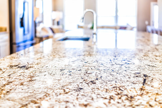 An image showing how to care for granite countertops.
