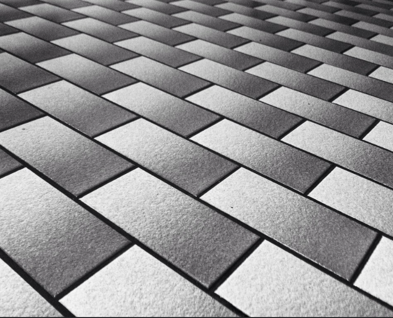 A floor tile layout.