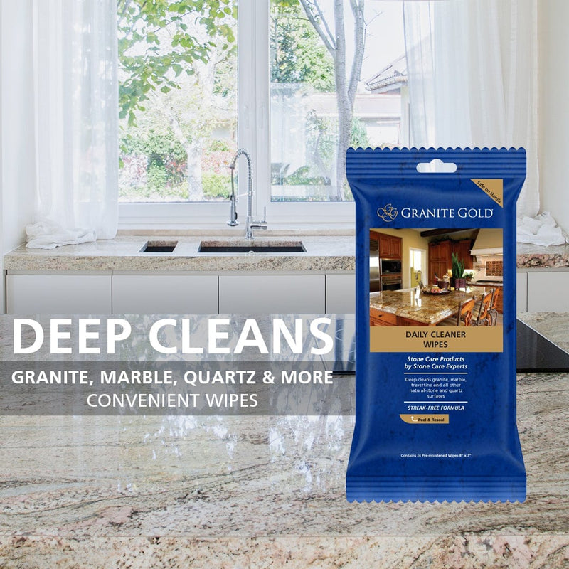 Granite Gold Daily Stone Cleaner wipes Deep Cleans