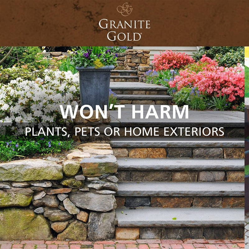 Granite Gold Won't Harm plants pets or home exteriors