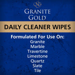 Granite Gold Daily Stone Cleaner wipes uses