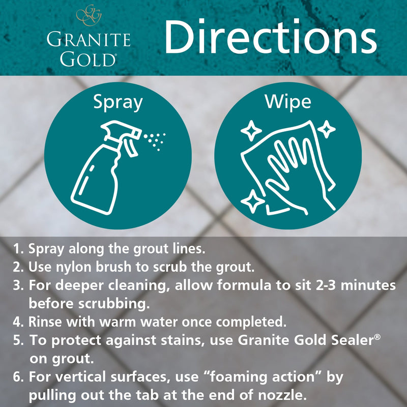 Granite Gold Grout Cleaner directions for use
