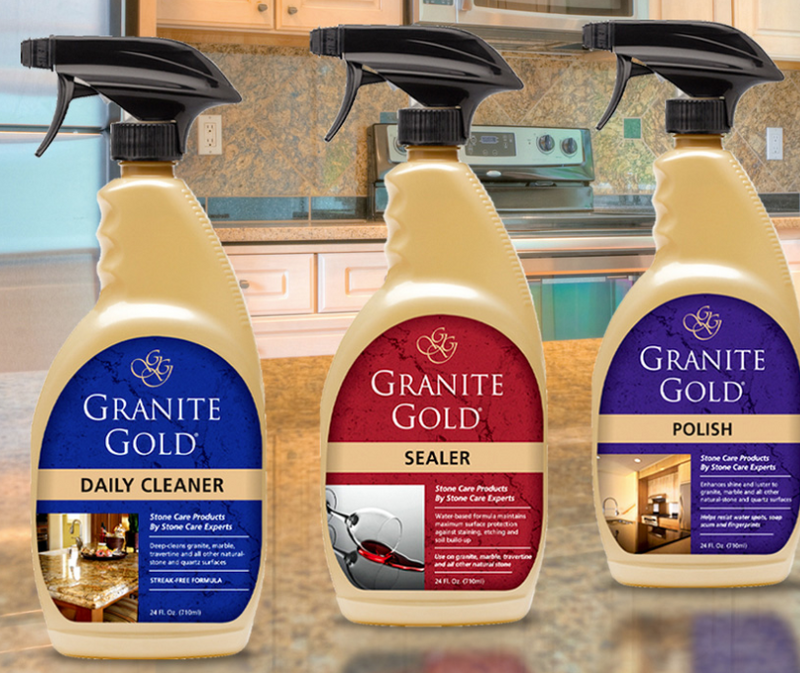 An image displaying granite sealer and polish and cleaner.