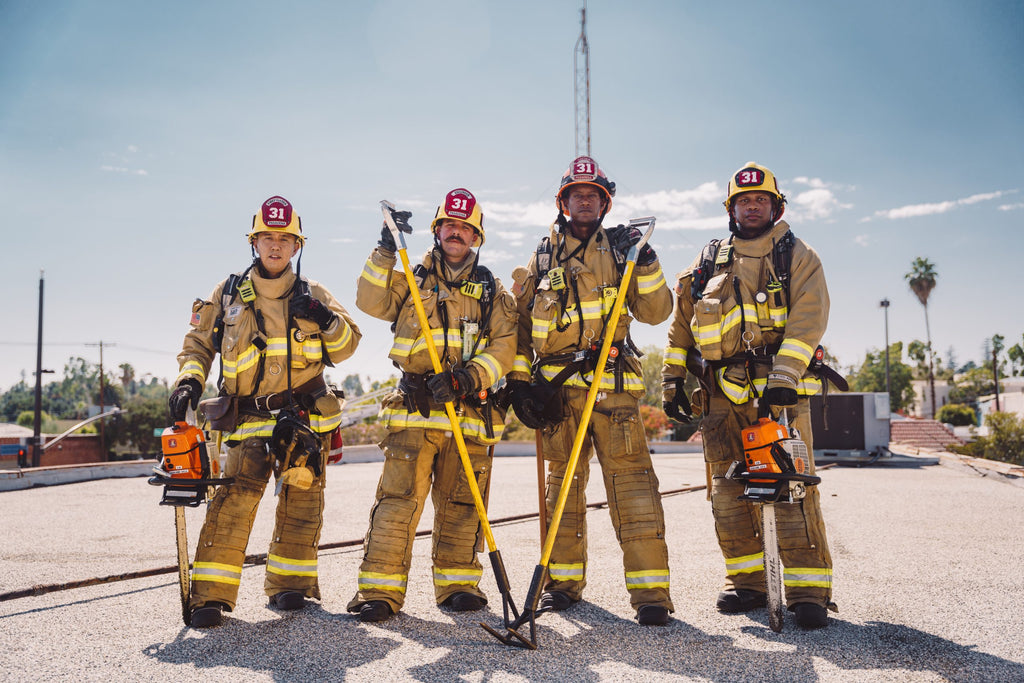 Picture of 4 firefighters