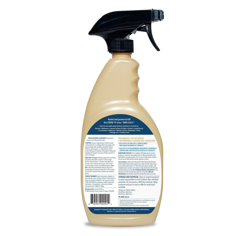 MicroGold® Multi-Action Disinfectant Antimicrobial Spray – Prevents bacteria growth for up to 48 hours!