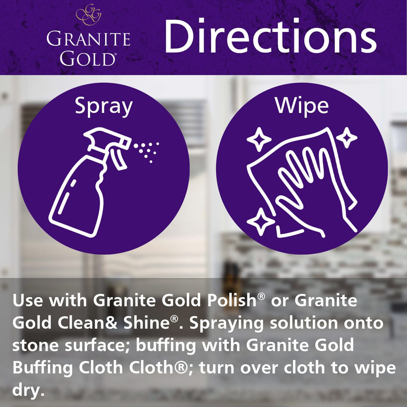 Granite Gold Polish and clean and shine directions