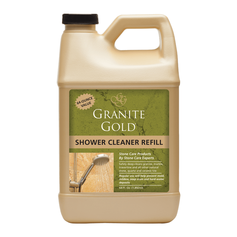 Front side of 64oz Granite Gold Shower Cleaner